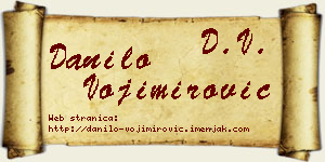 Danilo Vojimirović vizit kartica